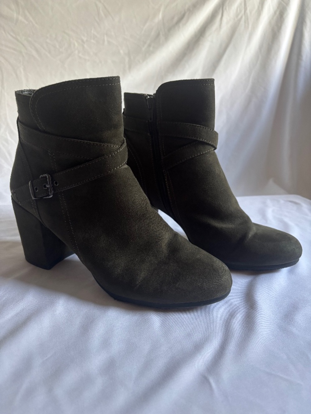 Madden Girl olive ankle booties